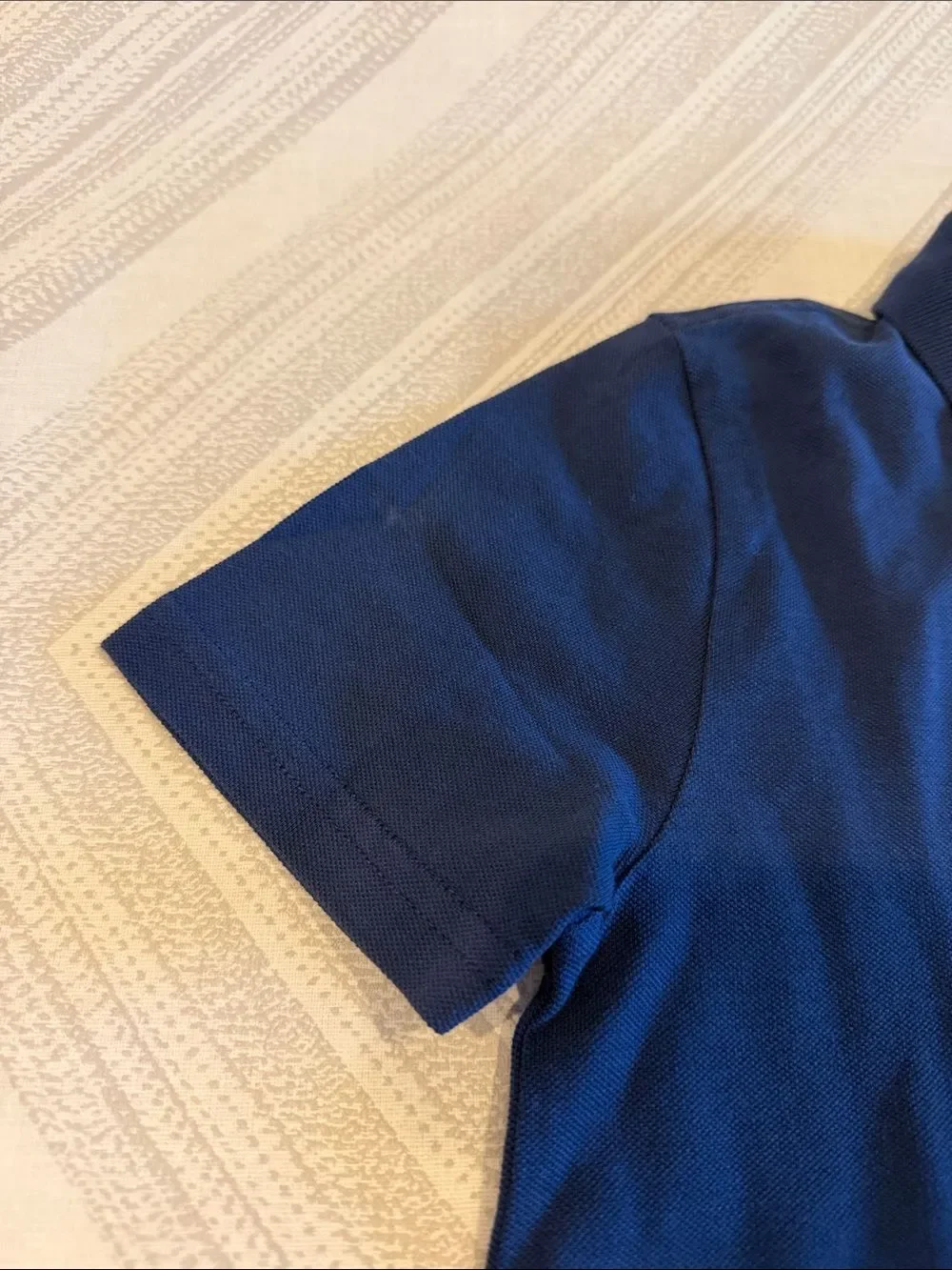 Crewcuts Boys Navy Blue Short Sleeve Collared Shirt Size 6-7 Button Front